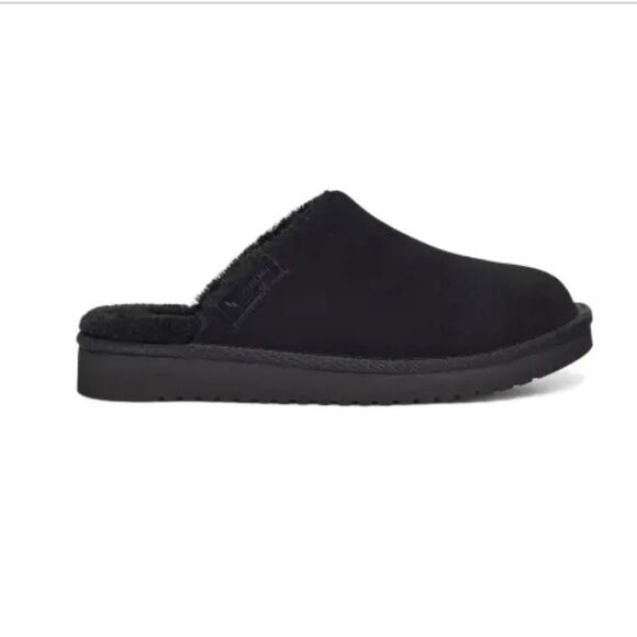 UGG Koolaburra Sonele black leather suede slip on slippers women’s shoe size 9 - Picture 1 of 8